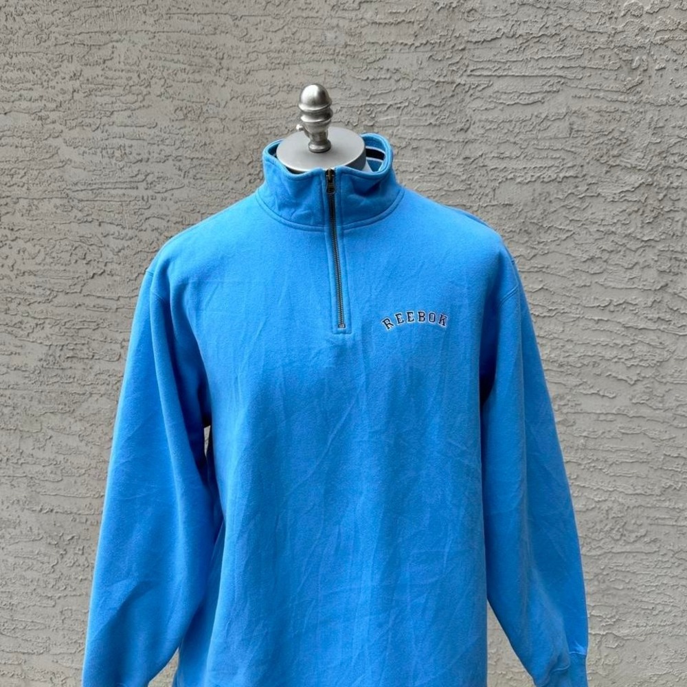 BABY BLUE REEBOK QUARTER ZIP